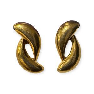 Napier Gold Tone Screw Back Clip on Earrings